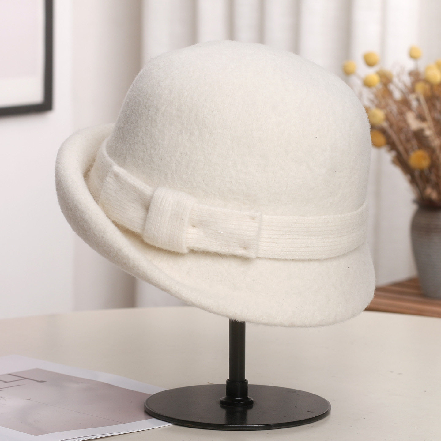 香港潮牌赫本风优雅蝴蝶结羊毛小礼帽女秋冬保暖盆帽法式复古卷边,服饰配件/皮带/帽子/围巾,帽子,淘宝优惠券,粉丝福利购,淘宝优惠卷