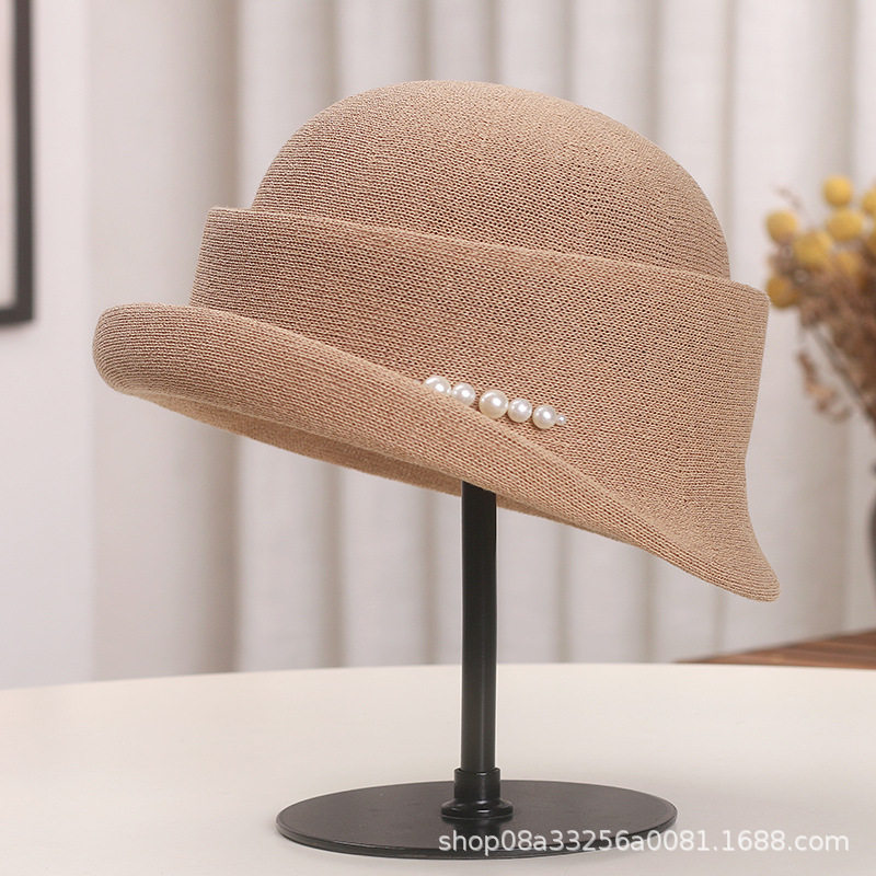 香港潮牌2025新款和纸珍珠礼帽卷边水桶帽优雅时尚高级渔夫帽法式,服饰配件/皮带/帽子/围巾,帽子,淘宝优惠券,粉丝福利购,淘宝优惠卷