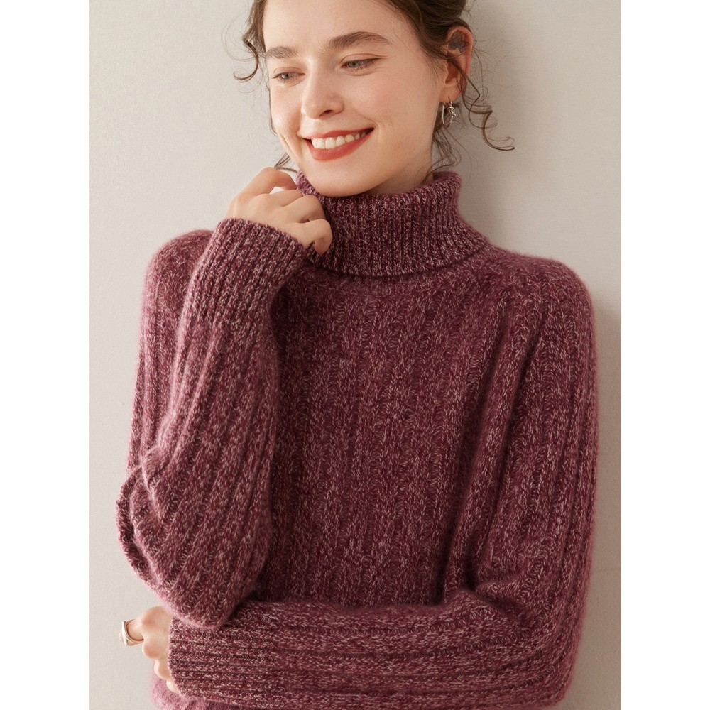 香港潮牌2025秋冬新款山羊绒衫女三股花纱高领加厚宽松针织打底保,女装/女士精品,羊绒衫,淘宝优惠券,粉丝福利购,淘宝优惠卷