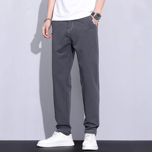 小西裤 韩国潮牌外贸休闲裤 商务高档男款 锥形长裤 一 男直筒弹力修身