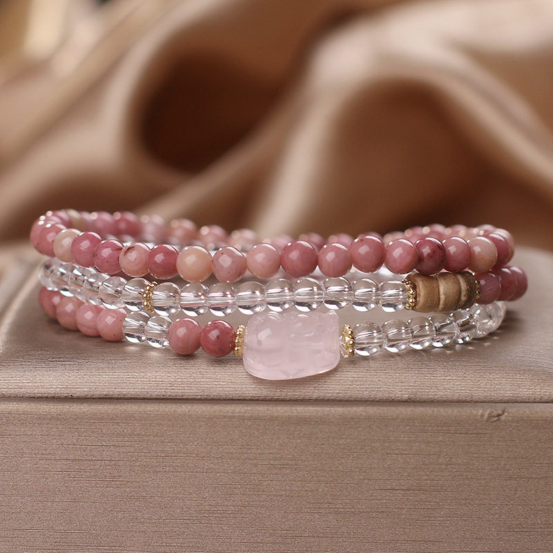 香港潮牌天然红纹石白水晶椰壳多圈手链女高级感轻奢精致粉晶貔貅,饰品/流行首饰/时尚饰品新,手饰/手串,淘宝优惠券,粉丝福利购,淘宝优惠卷