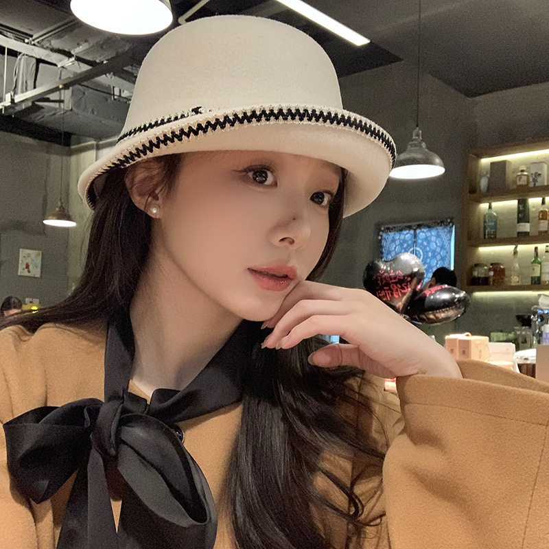 香港潮牌赫本小香风~羊毛卷边渔夫帽女秋冬气质优雅千金礼帽法式,服饰配件/皮带/帽子/围巾,防晒帽,淘宝优惠券,粉丝福利购,淘宝优惠卷