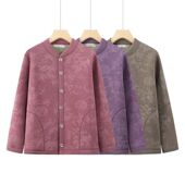 恒源祥妈妈秋冬装 上衣保暖奶奶长袖 加绒加厚开衫 外套中老年人新款