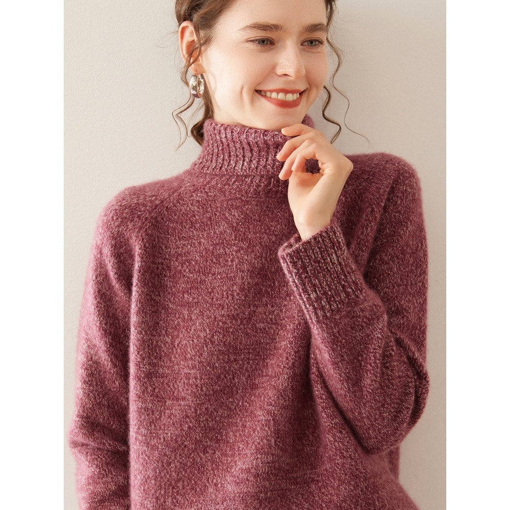 香港潮牌重磅三股加厚山羊绒衫慵懒夹花保暖毛衣打底高领秋冬新款,女装/女士精品,羊绒衫,淘宝优惠券,粉丝福利购,淘宝优惠卷