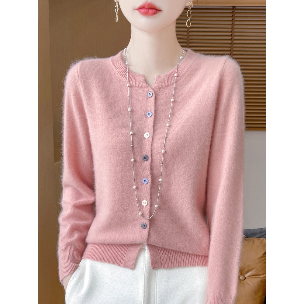 香港潮牌25秋冬新款100纯羊毛开衫女圆领长袖针织毛衣宽松羊绒衫,女装/女士精品,羊绒衫,淘宝优惠券,粉丝福利购,淘宝优惠卷