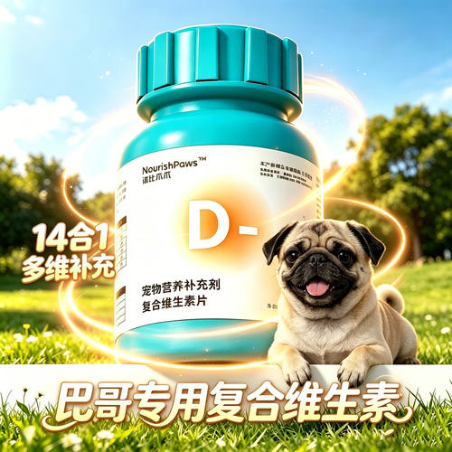 巴哥专用狗狗复合维生素b族片b1b12营养宠物小狗吃的多种维生素