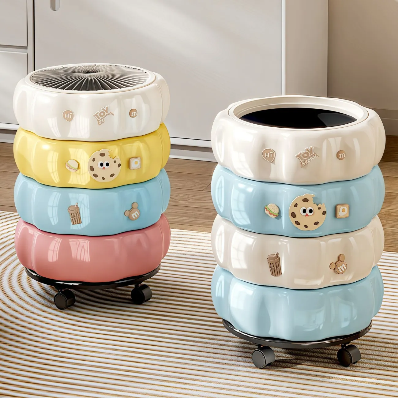 客厅垃圾桶家用2025新款高档带盖