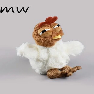 下蛋小鸡毛绒公仔丑萌挂件按压下蛋玩偶丑萌抽象创意礼物背包挂饰