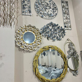 家居墙上卧室玄关浴室装 HAUXIA 法式 饰镜壁挂镜化妆镜