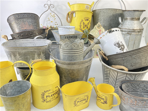 欧式有品简约铁艺花盆阳台装饰