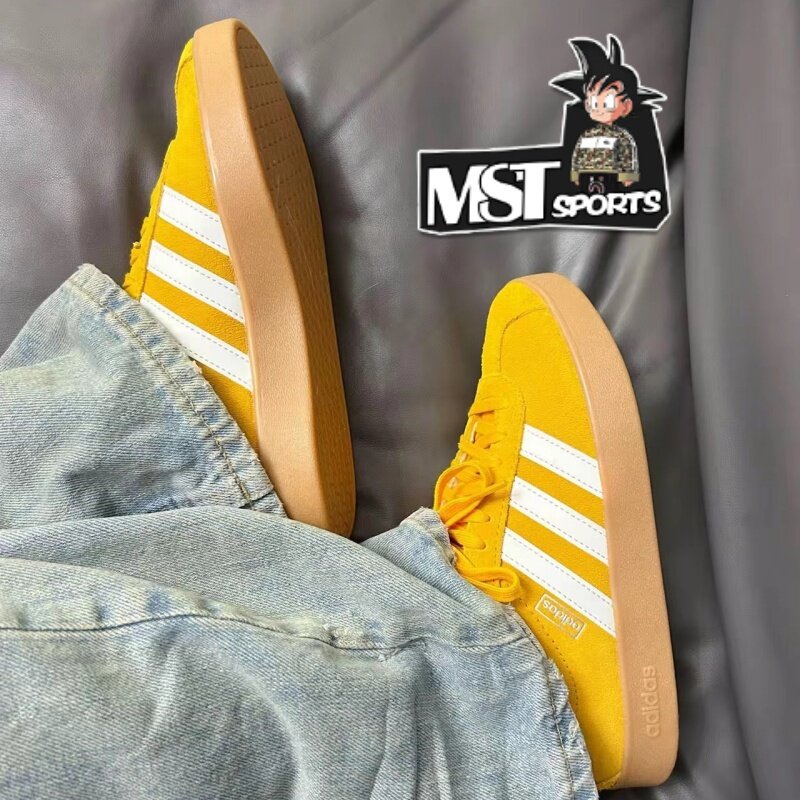 Adidas阿迪达斯柠檬黄系带板鞋