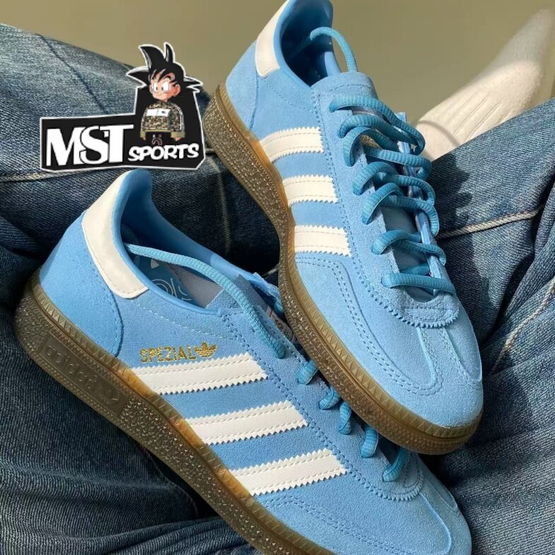Adidas三叶草SPEZIAL淡蓝白仙女蓝女子低帮T头德训鞋板鞋BD7632