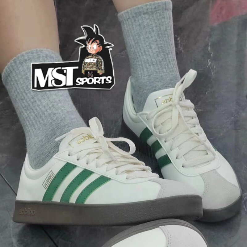 Adidas阿迪达斯CourtVL白绿复古男女低帮系带运动T头鞋板鞋JH5061
