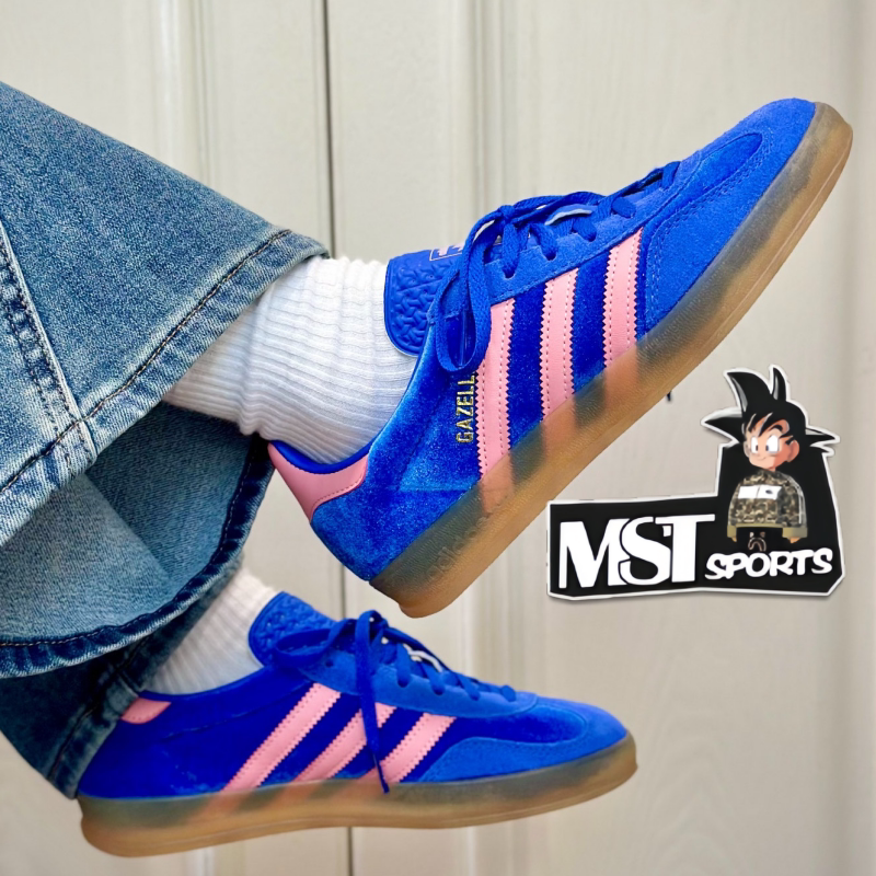 Adidas蓝粉男女低帮休闲德训板鞋