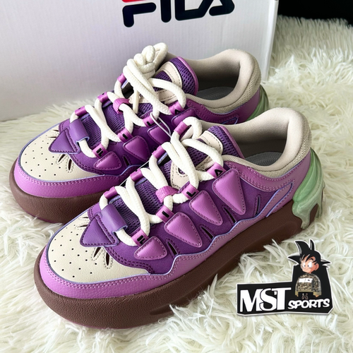 FILA紫棕女子低帮萝卜鞋休闲板鞋