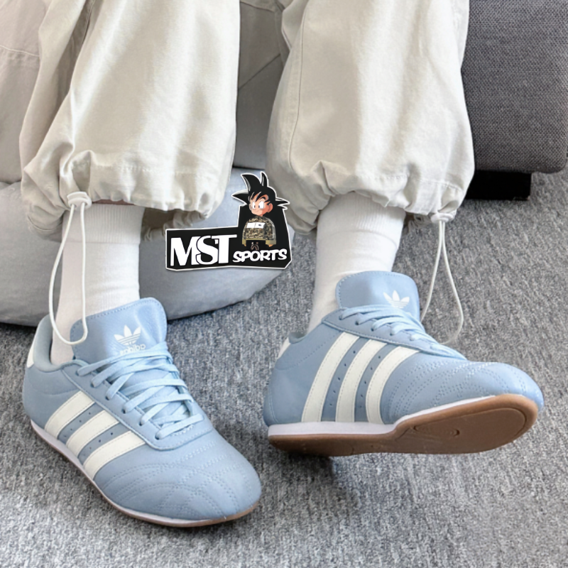 Adidas三叶草蓝白跆拳道T头鞋