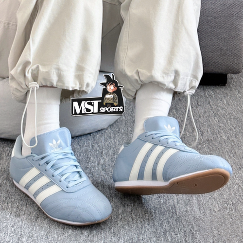 Adidas三叶草蓝白跆拳道T头鞋