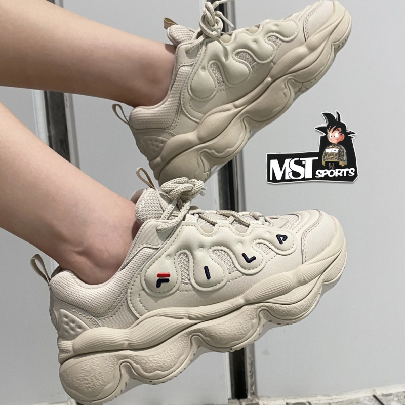 FILA燕麦棕女子低帮休闲鞋豌豆鞋