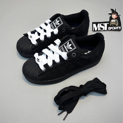 Adidas黑牛仔男女运动休闲板鞋