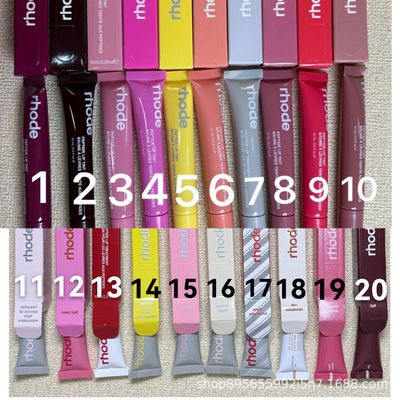 口红rhode海莉唇釉hailey明星同款外贸护唇美国唇彩20色全热销
