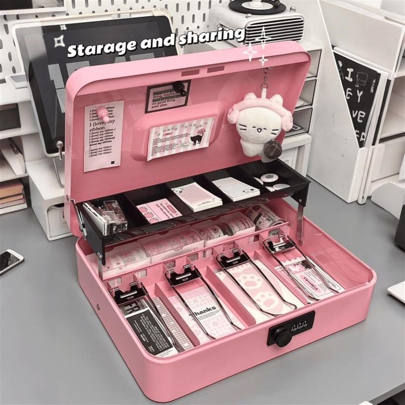 收银箱存钱罐桌面收纳盒大容量儿