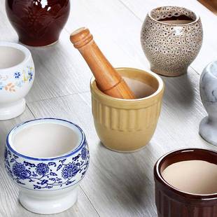 砸蒜泥神器捣蒜器研磨器蒜蓉擂钵家用压蒜器陶瓷蒜臼子舂钵捣药罐