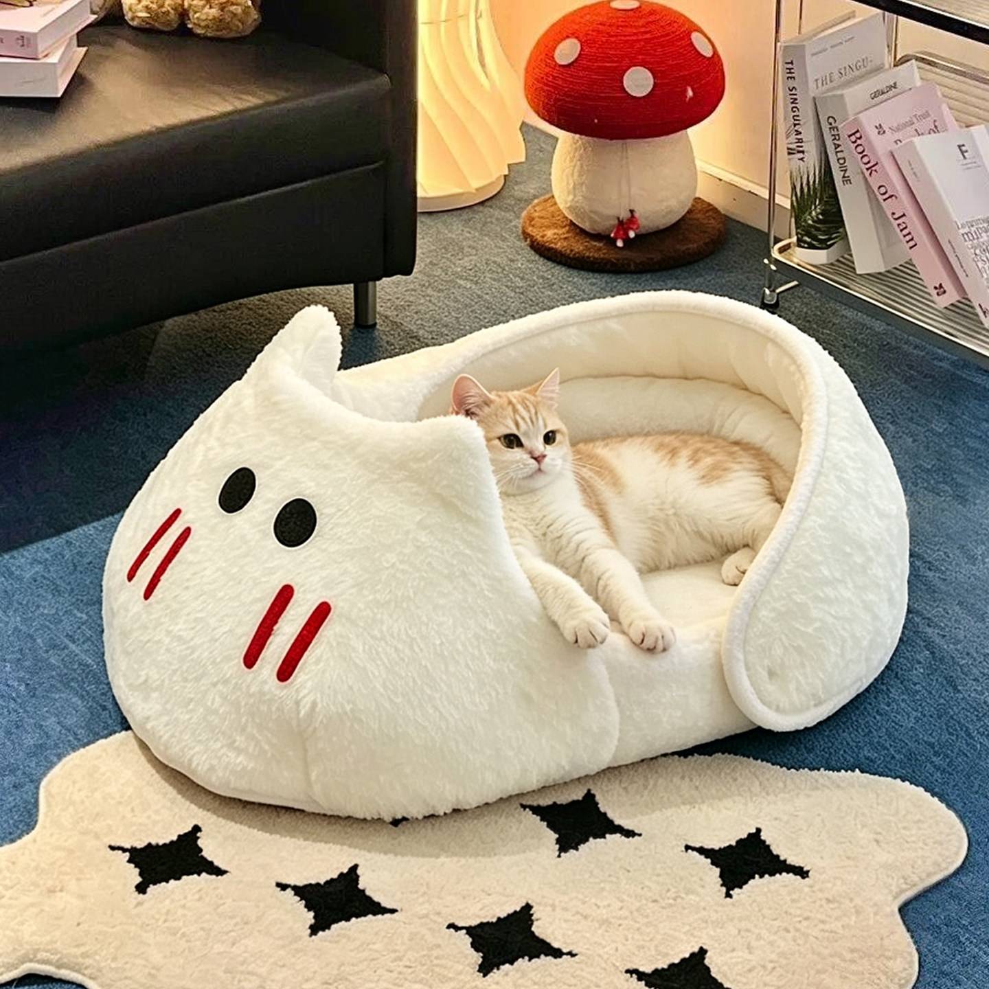 拖鞋猫窝冬季保暖半封闭式安全感猫沙发宠物睡觉窝小型犬狗窝睡床