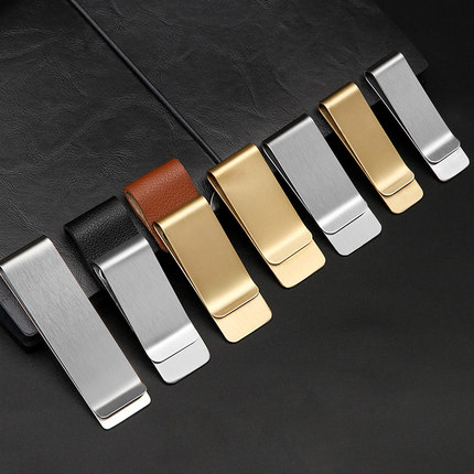 复古黄铜文具票据夹手账配件收纳袋文件夹笔夹金属钱夹书夹子