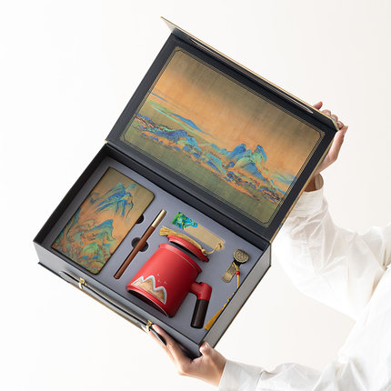 2025新款笔记本高档国风礼盒装毕业纪念品礼物节日送老师长辈年会伴手礼定制书签茶杯笔商务礼品定制公司logo