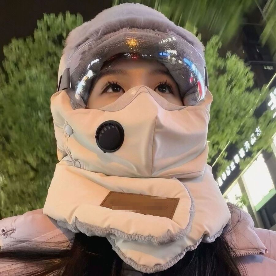 冬季骑行面罩【电动车搭子】冬季电动车帽子骑行防雨挡风防寒保暖