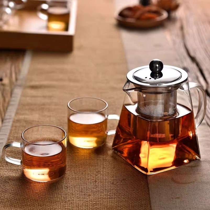 玻璃茶壶一体过滤杯家用耐高温过滤泡茶壶加厚花茶壶煮泡两用茶具图片