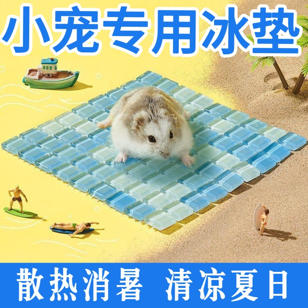 仓鼠冰垫夏天降温神器凉垫金丝熊夏季冰窝凉板席造景用品解闷玩具