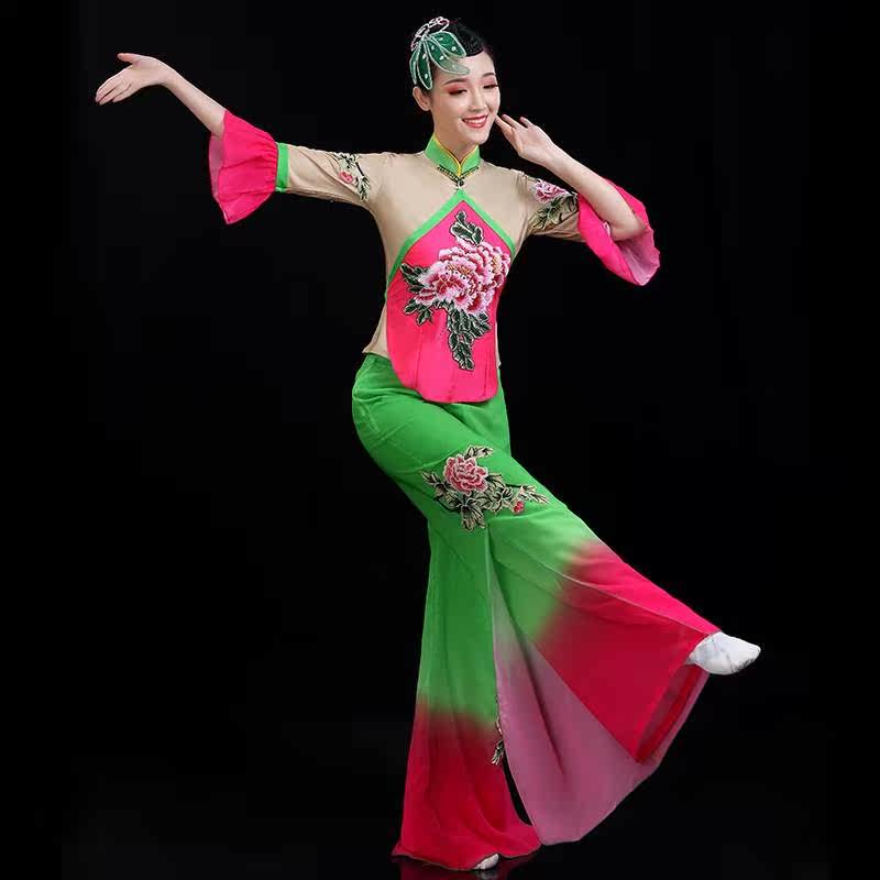秧歌服演出服女成人2019广场中老年古典舞蹈服装飘逸新款扇子套装在类目 女装/女士精品, 唐装/民族服装/舞台服装, 民族服装/舞台装中 - 来自Buy2taobao.com提供专业的淘宝代购服务