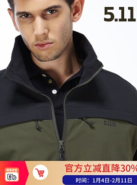 美国5.11变色龙轻量战术夹克511户外防水立领软壳男外套 48099