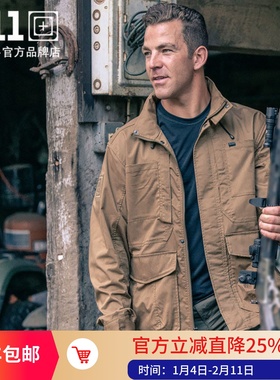 美国5.11修身款M65风衣511户外防水男秋冬带帽男战术外套78021