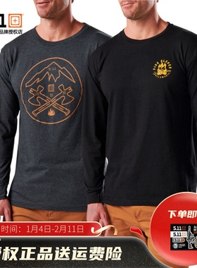 5.11纯棉长袖T恤511户外运动休闲圆领打底透气套头衫76000/76003