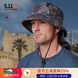 美国5.11速干弹力战术奔尼帽511户外野营渔夫帽遮阳透气 89511