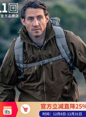 美国5.11秋冬军迷硬壳夹克防水透气511破风者冲锋衣男风衣48331