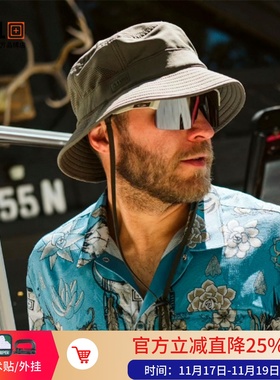 5.11渔夫帽迷彩战术奔尼帽 89076 防风户外伪装遮阳511圆边 89422