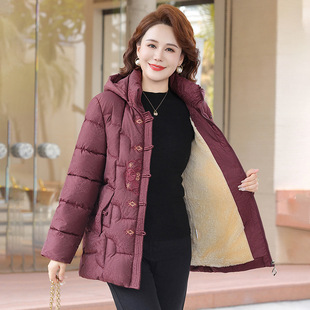 棉袄洋 国风加绒加厚棉衣中老年人女装 恒源祥官方正品 2025妈妈冬装