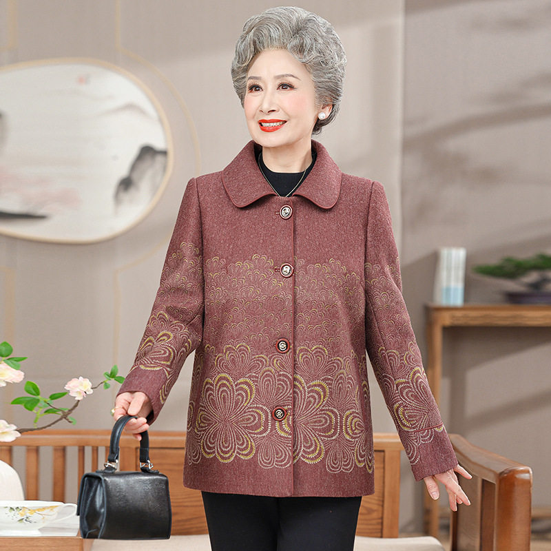 恒源祥妈妈春秋翻领外套60-80岁中老年奶奶春季宽松上衣老太太洋,女装/女士精品,中老年女装,淘宝优惠券,粉丝福利购,淘宝优惠卷