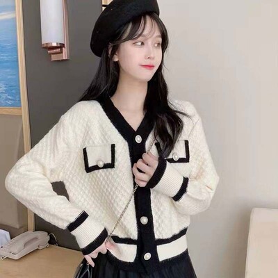 Knitted sweater, women's cardigan jacket, casual temperamen