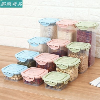 Grain storage tank containers sealed jars of plastic cans re