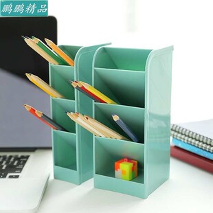 Inclined box pen container female desk top type receives