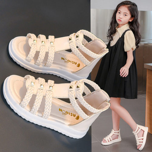 Girls' sandals, summer fashion, open toed princess shoes,