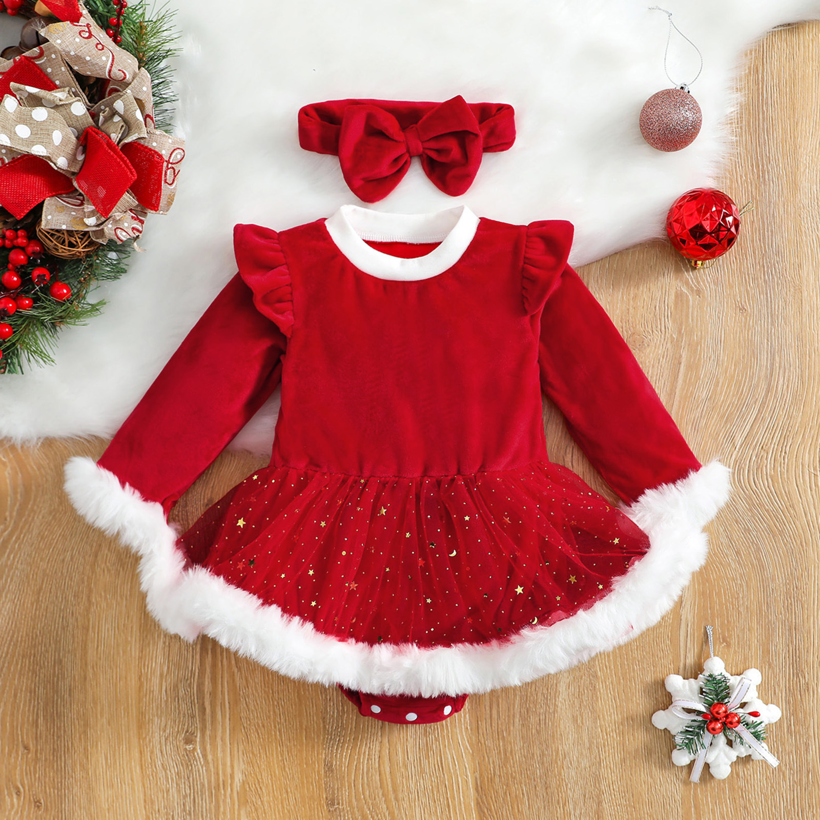 New children's clothing for Christmas, baby clothes, dress