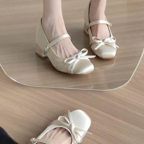 Women's Inner height increase, thick heel, high heels shoes