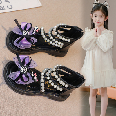 New Roman sandals for girls, fashion elementary kids sandals