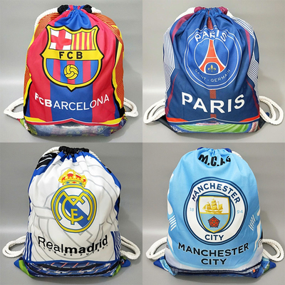 足球包束口袋梅西C罗姆巴佩英超欧冠便携背包球迷大容量多功能