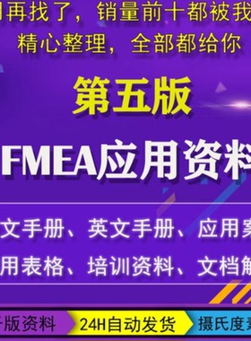 FMEA第五版手册模板应用表格案例DFMEA讲解例PPT资料FMEA手册